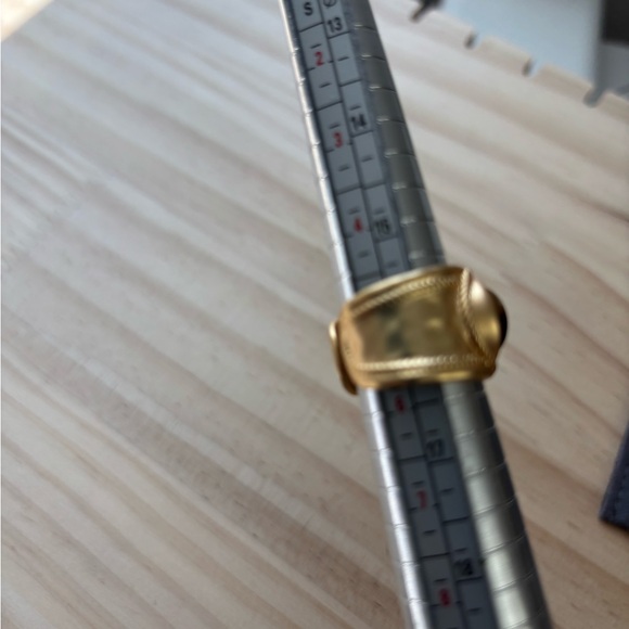 Julie Vos Gold-Tone Cuff Bracelet with Brown Cabochon - Picture 5 of 5